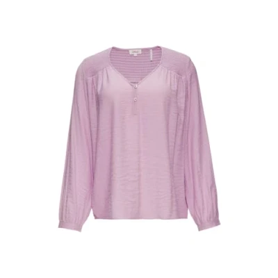 Afbeelding van s.Oliver MET Gesmokte Details Blouse, Dames, Maat: 34, Lavendel