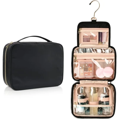 Afbeelding van toilettas voor dames en heren, hangende toilettas, reistoilettas make up, toiletartikelen,