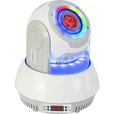 Afbeelding van 30W RGBW spot Moving Head met7 GOBOS &amp; 3 LED ringen (wit)