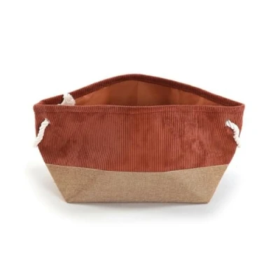 Afbeelding van Mand Versa Corduroy 27 x 26 cm Terra cotta