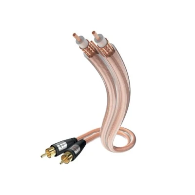 Afbeelding van inakustik 00304115 stereo audiokabel hoogwaardige met 6,0 mm kabeldiameter 1,5 m dicht afschermende vlechtwerk tegen externe storingen vergulde contacten