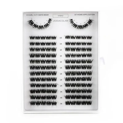 Afbeelding van ZodiacGlam DIY Lashes Hybrid Wimper Extensions Vanuit Huis Mix 10 12 14 16mm Blijven 5 7+ dagen zitten ndividuele wimpers Nep Vegan Eyelashes