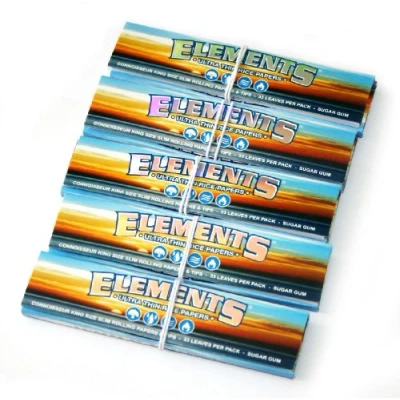 Afbeelding van 5 x Elementen Ultra dunne rijstpapier CONNOISSEUR King Size Slim + TIPS