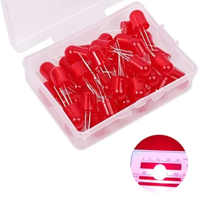 Afbeelding van 8 mm Led Diode Lights, 50Pcs Rode Emitting Assorti, Ronde Light Assorted Color (Rood 50Pcs)