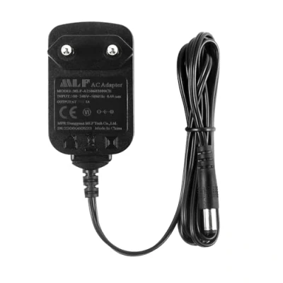 Afbeelding van Security 01 DC 6V 2A 1000mA voedingsadapter, stekker 5,5 mm x 2,1 mm, met 3,5 1,35 4,0 1,7 stekker.