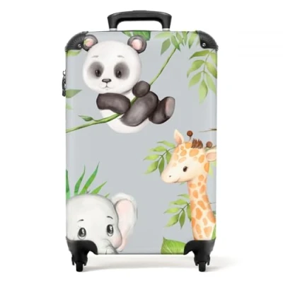 Afbeelding van NoBoringSuitcases.com® Jungle kinderkoffer reiskoffer Trolley koffer kind 55x35x25
