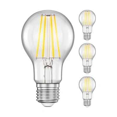 Afbeelding van ledscom.de 4 stuks E27 LED lamp, A60, warm wit (2700 K), 7,1 W, 963lm, 3 staps dimmer