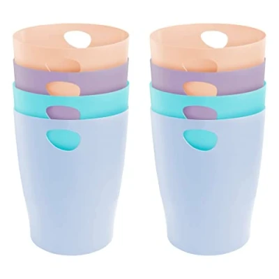 Afbeelding van Exacompta 45396D 8 stuks prullenbak met ECOBIN handgrepen grote inhoud 15 liter afmetingen 26,3 x 33,5 cm verschillende kleuren