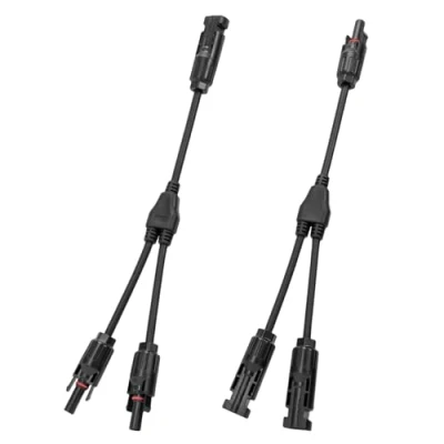 Afbeelding van Intckwan Zonnepaneel, Y stekker, Ip67, F/M/M en M/F/F, zonnepaneel kabelaansluitingen verdeler, compatibel met 2,5 mm² 6 mm2 fotovoltaïsche connectoren, zwart