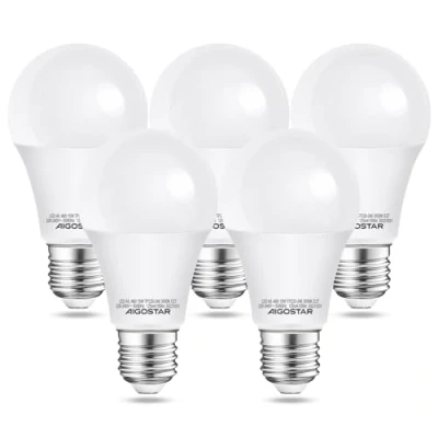 Afbeelding van Aigostar LED lamp A5 A60 15W E27 Fitting Warm Wit licht 3000K 1200 lumen Set van 5 stuks.