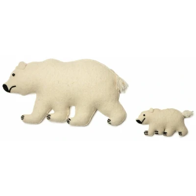 Afbeelding van KidsDepot Ivy Wanddekoration Eisbären Beige