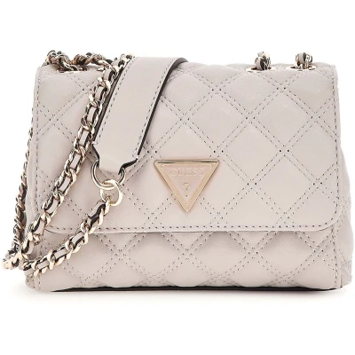 Afbeelding van GUESS Schoudertas Giully II Mini Compound Convertible Flap Bag Taupe