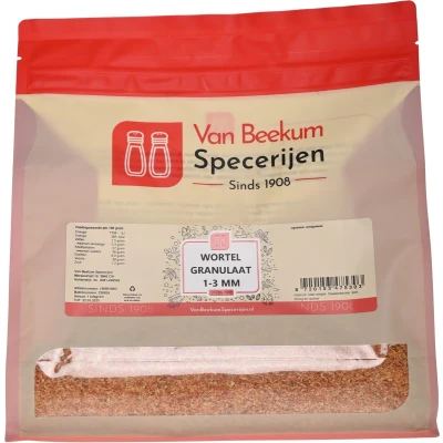 Afbeelding van Van Beekum Specerijen Wortel Granulaat 1 3 mm kilo (hersluitbare stazak)