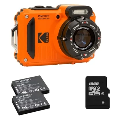 Afbeelding van KODAK Pixpro Pack WPZ2 + 2 Batteries 1 carte SD Compact 16M Pixels, Etanche à 15m, Anti Choc, Video 720p, Zoom Optique 4x, Ecran LCD 2,7 Batterie Li ion Orange