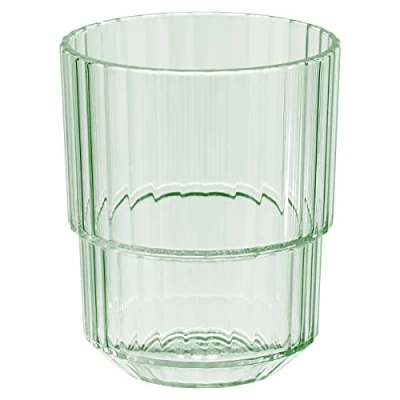 Afbeelding van APS Linea Drinkbeker van hoogwaardig Tritan, kunststof met 0,15 liter, BPA vrij, stapelbaar, onbreekbaar herbruikbaar en vaatwasmachinebestendig, 150 ml, lichtgroen