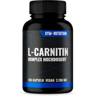 Afbeelding van L carnitine drievoudig complex 3196 mg 180 capsules ultra hoge dosis tartraat, acetyl zwarte peper kwaliteit veganistisch nieuwe formule