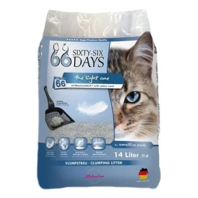Afbeelding van Merkloos 66 Days Cotton Light Kattenbakvulling 14 LTR