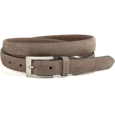 Afbeelding van JV Belts Taupe nubuck dames riem 2.5 cm breed Echt Leer/Nubuck Taille: 100cm Totale lengte riem: 115cm