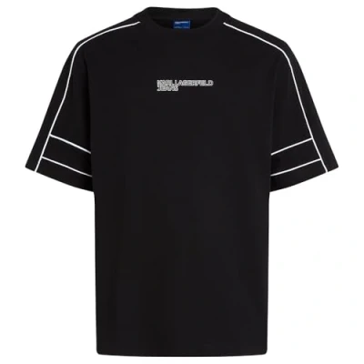 Afbeelding van Karl Lagerfeld Jeans Relaxed Piping TEE Tshirt print, Heren, Maat: Small, Black