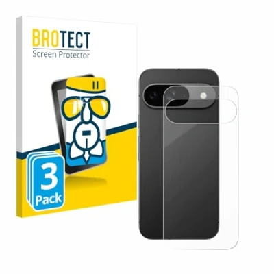 Afbeelding van BROTECT Screenprotector voor Google Pixel 9 (Achterkant) Folie Beschermfolie Beschermglas transparant (3 Stuks)