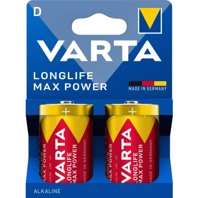 Afbeelding van Varta Longlife Max Power D 2er Bli (2 Pcs., D, 7800 mAh), Batterijen