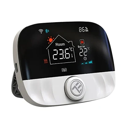 Afbeelding van TELLUR Smart, wifi thermostaat, compatibel met Alexa, app voor telefoon, afstandsbediening, kinderbeveiliging, weekprogramma, vorstbescherming, geen hub nodig, wit (TSH02)