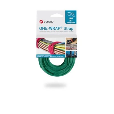 Afbeelding van VELCRO ONE WRAP Strap 20 Mm X 200 Mm. Groen. Groen (25 Stuks)
