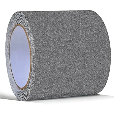 Afbeelding van Anti Slip Tape Grijze Hoge Tractie Veiligheid Track Tape, Antislip voor Binnen en Openluchtstappen, Hellingen, Looppaden Decks 4&quot; x 11ft