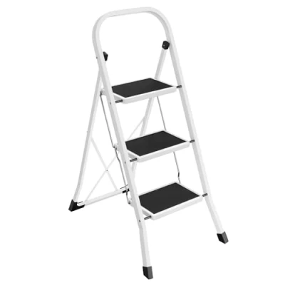 Afbeelding van Nancy&#039;s Huishoudtrap Huishoudladder Met 3 Treden Inklapbaar 150KG Draagvermogen