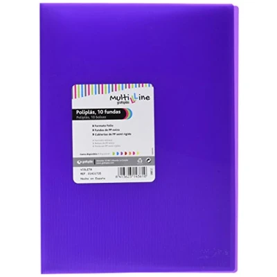 Afbeelding van Grafoplas mappen, foolscap, omslag PP, Multiline 10 paars