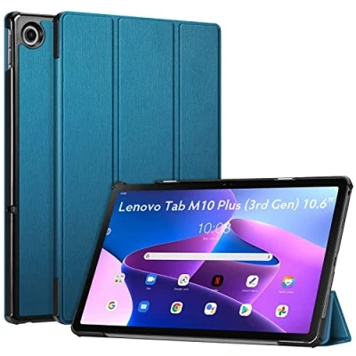 Afbeelding van FINTIE Hoes voor Lenovo M10 Plus 3rd Gen 10,6 inch 2022 (TB125 / TB128) Dunne harde hoes, lichtgewicht, opvouwbare bescherming Tab 3e generatie, eendenblauw
