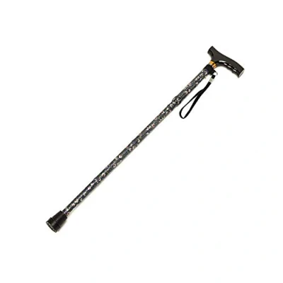Afbeelding van Homecraft Folding Gekleurde wandelstok met houten handvat, gemakkelijk instelbare voor evenwicht, loophulp, wild rose, 775 875 mm / 31 35 inch,