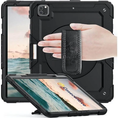 Afbeelding van Casecentive Handstrap Pro Hardcase met handvat iPad 12.9&quot; 2020 zwart