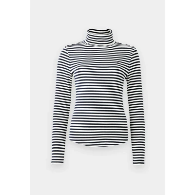 Afbeelding van Tommy Hilfiger SLIM ROLL Longsleeve, Dames, Maat: XL, Dark night navy/ecru