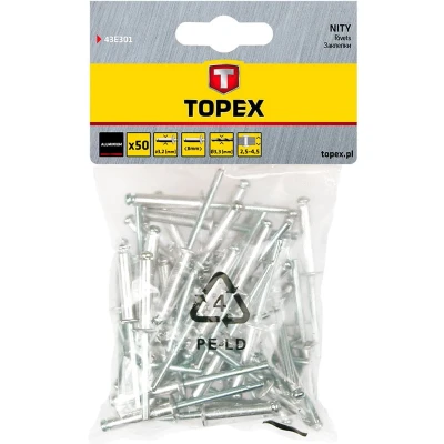 Afbeelding van topex popnagels 3.2 x 8 mm 50 stuks 43e301