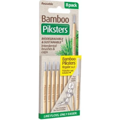 Afbeelding van Piksters Bamboe Rechte Ragers Maat 3 Geel 8 stuks