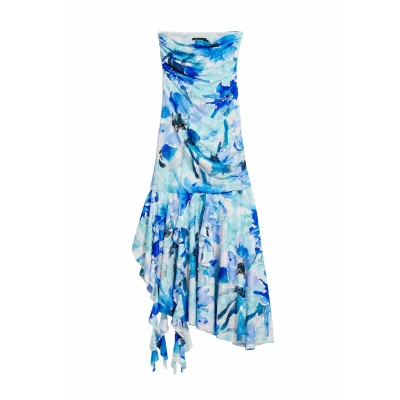Afbeelding van Desigual Jurk blauw / donkerblauw zwart wit