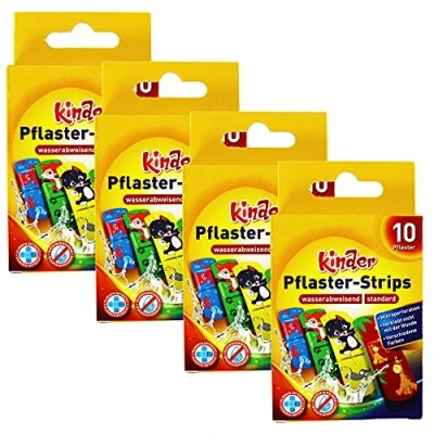 Afbeelding van COM FOUR® 40x Waterafstotende pleisters voor kinderen Kleurrijke gipsstrips Gipsen set met dierenmotieven Klinisch getest (Dieren)