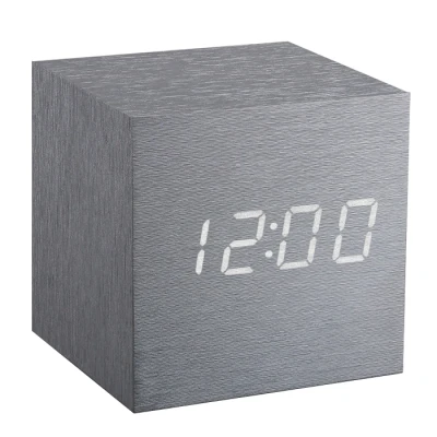 Afbeelding van Gingko Cube Click Wekker Aluminium