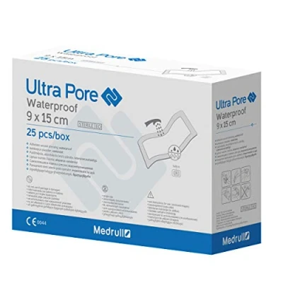 Afbeelding van Medrull Ultra Pore Steriel Waterdichte Wond Dressing Gips 25 Stuks, 15 cm Lengte x 9 Breedte