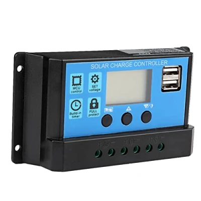 Afbeelding van Solar laadregelaar, 60A/50A/40A/30A/20A/10A 12V 24V automatische laadregelaar PWM (40A)
