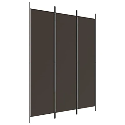Afbeelding van vidaXL Kamerscherm met 3 panelen 150x200 cm stof bruin