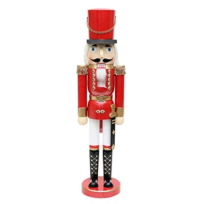 Afbeelding van Dekohelden24 521169R Mooie Notenkraker Soldaat, in rood metallic, klassiek, ca. 50 cm