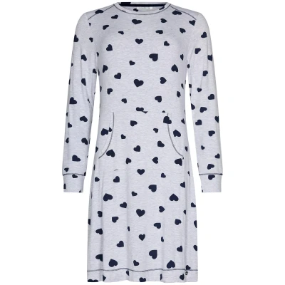 Afbeelding van Rebelle Nachthemd Silver Frost Viscose Hartjes Grijs Maat 48