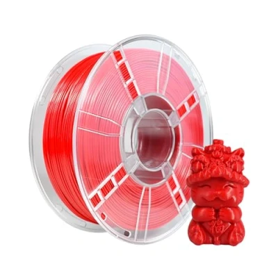 Afbeelding van iBOSS PETG filament 1,75 mm, dikke taaiheid, 3D printerfilament, 1 kg spoel, maatnauwkeurigheid +/ 0,02 printfilament voor printers, rood