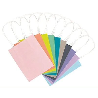 Afbeelding van Folia 21219/10 papieren zakken van kraftpapier Trendy kleurrijk gesorteerd 12 x 5,5 15 cm op kleur