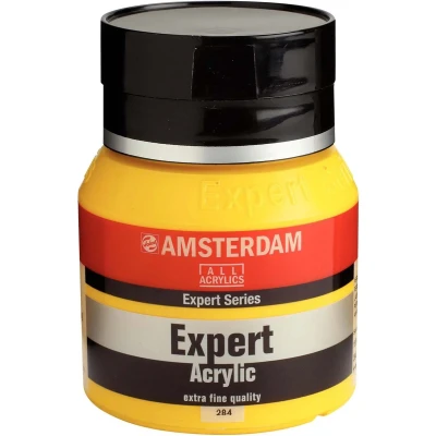 Afbeelding van Expert Series Acrylverf Pot 400 ml Permanentgeel Middel 284