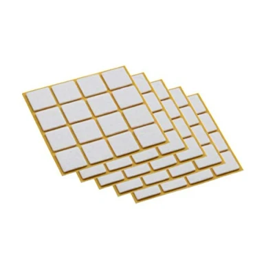 Afbeelding van Metafranc Viltglijders zelfklevend effectieve bescherming van uw meubels en stoelen / meubelglijders set voor gevoelige vloeren stoelglijders vloerglijders 22 x mm (80 Stuk) wit