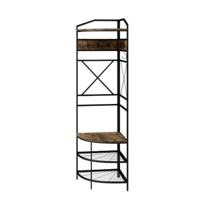 Afbeelding van Vicco Kapstok Fyrk, Zwart/eiken rustiek, 50 x 183 cm