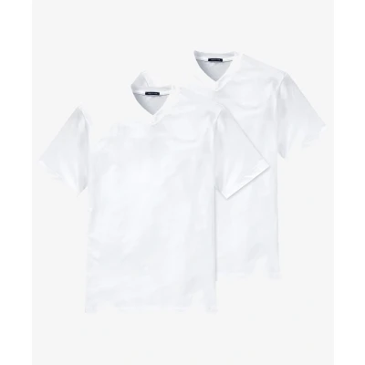 Afbeelding van Schiesser American Vneck MPACK:2 Pyjamashirt, Heren, Maat: Small, White